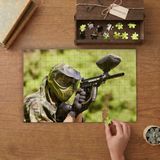 Paintball Oyunu Tasarımı 240 Parça Ahşap Puzzle Ahşap Kutuda MP00547