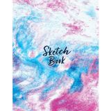 Painting Sketchbook: Soft Pink Blue Abstract Flow: Sketch Book for Adults Blank Paper Pad 8.5" x 11" - 120 Pages Blank Paper Book Notebook Drawing
