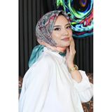 Paisley Desen Turkuaz Soft Pamuk Eşarp