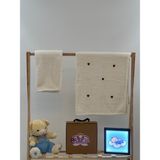 Pajedia Heartsoft %100 Pamuk Wellsoft Battaniye 110X100 & Havlu 100X60 – Premium Set - Beyaz - Yenidoğan