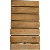 Pakçam Kereste Ahşap Paspas Kapı Önü Paspası Tırtıklı Dek Ahşap Paspas - 40 x 70 cm - Kahverengi