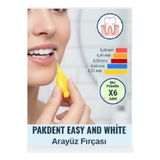 Pakdenteasyandwhite Arayüz Fırçası Diş Arası Temizleme Fırçası U tipi Diş Arası Temizlik 0,45 mm Turuncu Renk