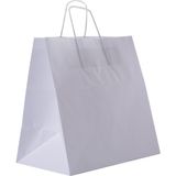 Paket Parti Büküm Saplı Beyazt Kağıt Çanta 33X20X33(25'LI)
