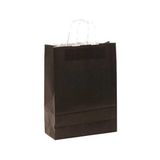 Paket Parti Büküm Saplı Siyah Kağıt Çanta 25X12X31 (25'li)