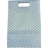 Paket Parti El Geçme Hediye Zarfı Mavi Puanlı 28X23X8.5 cm 12'li