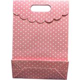 Paket Parti El Geçme Hediye Zarfı Pembe Puanlı 28X23X8.5 cm 12'li