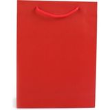Paket Parti Karton Üzeri Mat Selefonlu Kırmızı Çanta 25X33X9 Cm(12'li)