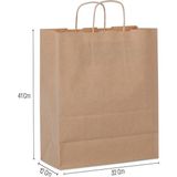 Paketleme Tezgahı 32*41*12 Kraft Saplı Kağıt Çanta 24 Adet
