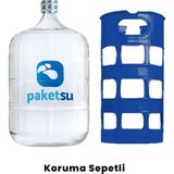 Paketsu Cam Damacana 19 Lt. Mavi Koruma Sepetli