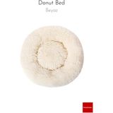 Pakeway Anti Stres Yıkanabilir Kaydırmaz Pofuduk Peluş Kedi Köpek Yatağı - Beyaz - 120 cm