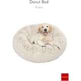 Pakeway Anti Stres Yıkanabilir Kaydırmaz Pofuduk Peluş Kedi Köpek Yatağı - Krem - 110 cm