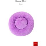 Pakeway Anti Stres Yıkanabilir Kaydırmaz Pofuduk Peluş Kedi Köpek Yatağı - Lila - 110 cm
