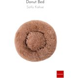 Pakeway Anti Stres Yıkanabilir Kaydırmaz Pofuduk Peluş Kedi Köpek Yatağı - Sütlü Kahve - 120 cm