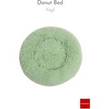 Pakeway Anti Stres Yıkanabilir Kaydırmaz Pofuduk Peluş Kedi Köpek Yatağı - Yeşil - 90 cm