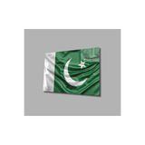 Pakistan Bayrağı Cam Tablo 4mm Dayanıklı Temperli Cam, Pakistan Flag Glass Wall Art
