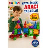 PAKİTO Magnetic Cars 2 Adet Araba Eklentisi | Manyetik Araç Oyuncakları | Mıknatıslı Manyetik Bloklar