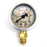 Pakkens 0-10 Bar 100 mm Alttan Bağlantılı Gliserinli G 1/2 inç Manometre