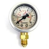 Pakkens 0-10 Bar 63 mm Alttan Bağlantılı Gliserinli G 1/4 inç Manometre