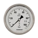 Pakkens 0-10 Bar 63 mm Arkadan Bağlantılı Gliserinli G 1/4 inç Manometre