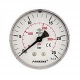 Pakkens 0-16 Bar 50 mm Arkadan Bağlantılı Kuru G 1/8 inç Manometre