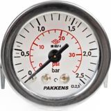 Pakkens 0-4 Bar 40 mm Arkadan Bağlantılı Panotipi Kuru Manometre G 1/8 inç