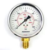 Pakkens 0-600 Bar 63 mm Alttan Bağlantılı Gliserinli Manometre G 1/4 inç