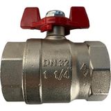 Pakkens 1 1/4" Kelebek Volanlı Küresel Vana Dişi / Dişi