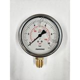 Pakkens 10 Bar 140 mm Alttan Bağlantılı Kuru Manometre G 1/2 İnç - 100 mm