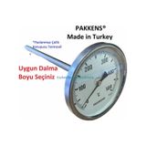 Pakkens 100 MM 500 C Derece 50 Cm Dalma Boylu Taş Fırın Termometresi