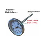 Pakkens 63 MM 500 C Derece 15 Cm Dalma Boylu Taş Fırın Termometresi