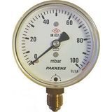 Pakkens Alt Bağlantılı Diyafram Manometre 63 mm 100 MBar