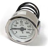 Pakkens Çap 60 0/+160 °c Arkadan Bağlantılı Pano Tip Gazlı Termometre 1mt Pvc Kaplı Kapiler Boyu - Yok