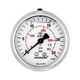 Pakkens Çap 63 Arkadan Bağlantılı Panotipi Yağlı / Gliserinli Manometre, Basınç Ölçer 1/4" - 2,5 Bar