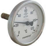 Pakkens Çap 63 mm 120 C° 5 cm Dalma Boylu Problu Mekanik Termometre