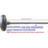 Pakkens Çap Ø63MM 0-500°C 50 cm Dalma Boylu Taş Fırın, Kazan, Pizza, Pide, Ekmek, Seyyar, Köy Bahçe Fırını Termometresi, Paslanmaz Çelik Termovil Kova - Çok Renkli
