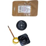 Pakkens Çay Kazanı Termostatı Çay Ocağı Termometresi Komple Set +1 Paket 5 Adet Musluk Bezi Safir Çay Kazanları - SİYAH