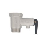 Pakkens Elektrikli Termosifon Emniyet Ventili 9 Bar Mandallı 1/2'' Gümüş Metal 1 Adet