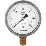 Pakkens Gliserinli G 1/2 inç 0-6 Bar 100 mm Alttan Bağlantılı Manometre