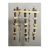 Paks Pet Ahşap Papağan Oyuncağı 35cm x 25 cm Kuş Oyuncağı