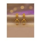 paksoy kuyumculuk Halkalı Sarkıntılı Halka Çember Top Top Dorika Altın Çocuk Küpesi 22 Ayar 1.08 Gram Hediye - K01109