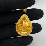 Paksoy Kuyumculuk Tuğra Osmanlı Su Damlası Örgü Madalyon Çevreli Altın Kolye Ucu 22 Ayar 3.94 Gram Kadın - Z00191