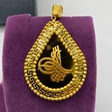 Paksoy Kuyumculuk Tuğralı Osmanlı Tuğra Su Damlası Madalyon Top Top Altın Kolye Ucu 22 Ayar 7.94 Gram Kadın - Z00149