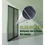 Palace Aluminium Calmair Double Akordeon Pileli Plise Kapı Sineklik - Antrasit - 70 x 180
