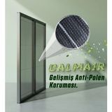 Palace Aluminium Calmair Double Akordeon Pileli Plise Kapı Sineklik - Antrasit - 90 x 210