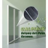 Palace Aluminium Calmair Double Akordeon Pileli Plise Kapı Sineklik - Beyaz - 70 x 180