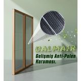 Palace Aluminium Calmair Double Akordeon Pileli Plise Kapı Sineklik - Maun - 80 x 200