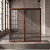 Palace Aluminium Çift Kapılı Akordeon Plise Sineklik – Pencere Sistemleri Için Premium Seri - Maun - 90 x 210