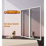 Palace Aluminium Pawsafe Çift Kapılı Pati Dostu Plise Sineklik Kapı - Beyaz - 90 x 210