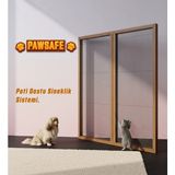 Palace Aluminium Pawsafe Çift Kapılı Pati Dostu Plise Sineklik Kapı - Maun - 80 x 200