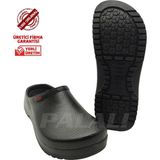 Palalı Pu Sabo Terlik - Doktor, Hemşire, Aşçı, Günlük, Bahçe Terliği - Unisex - Siyah